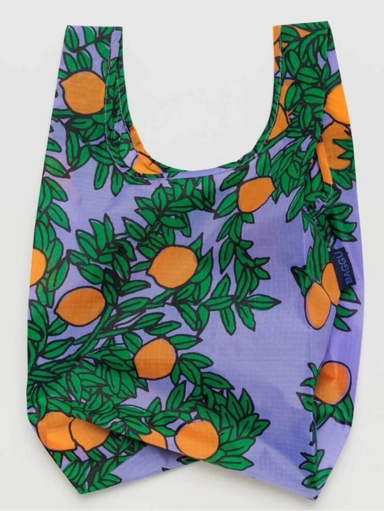 BAGGU Handbags - NWT Baggu Orange Tree Periwinkle Baby Reusable Bag
